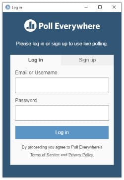 Poll Everywhere for Windows: step 6