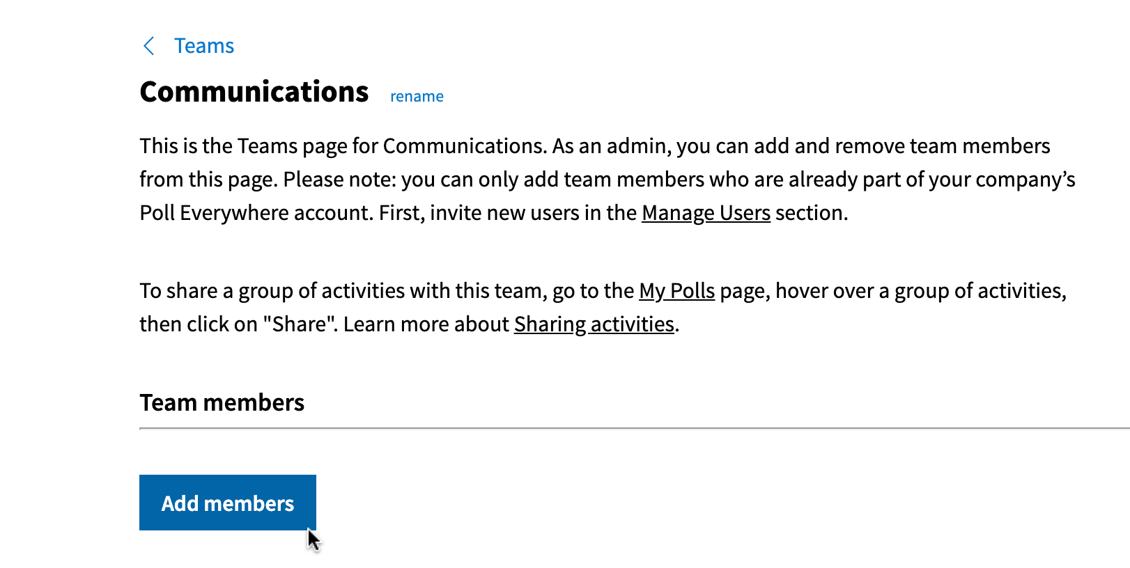 Select 'Add members' button