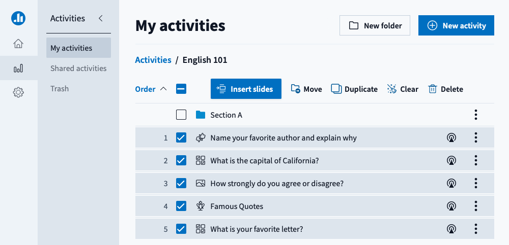 How To Insert Activities – Poll Everywhere