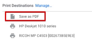 Print PDF