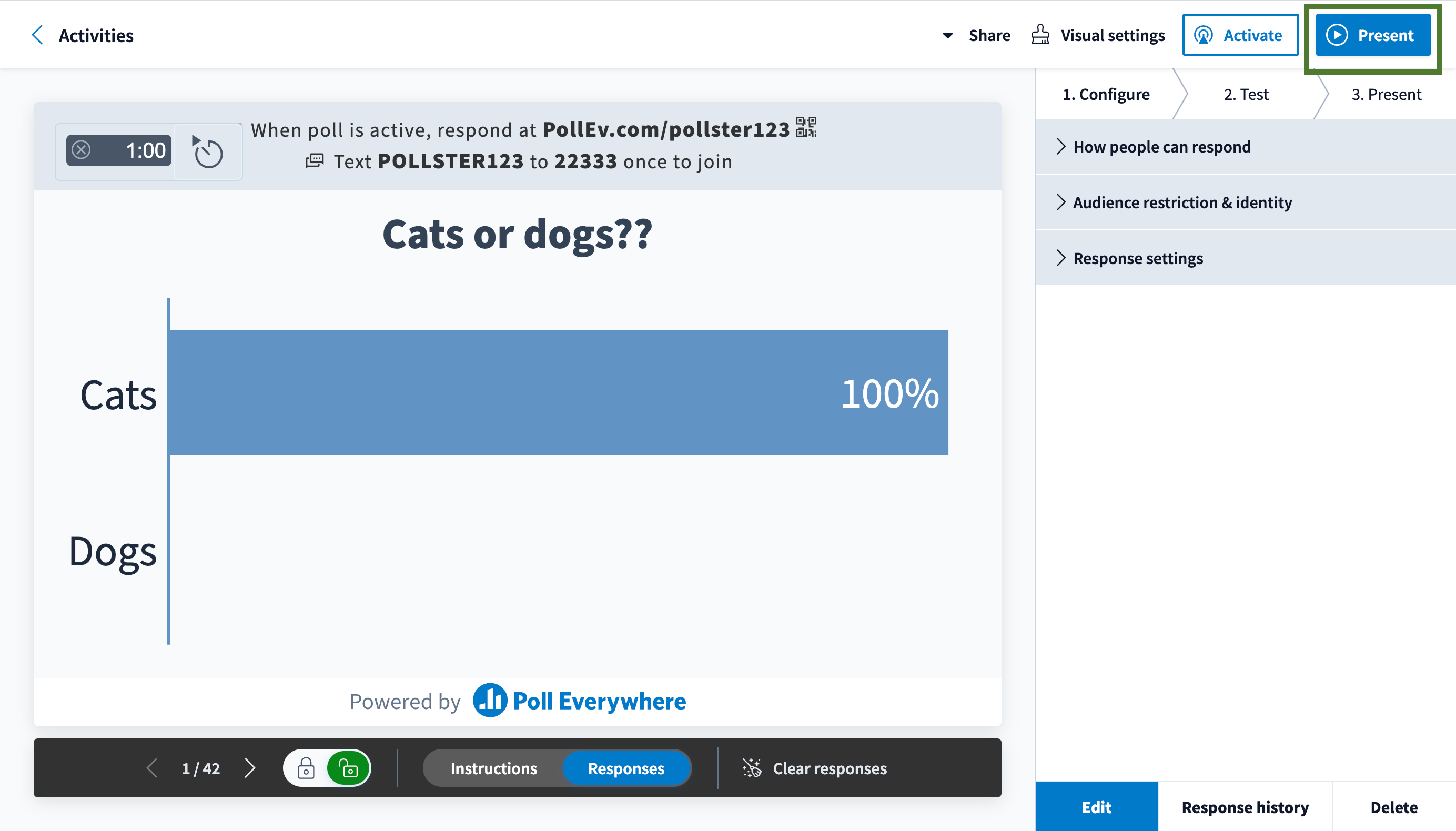 Presenting From The Web – Poll Everywhere