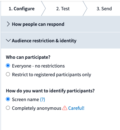 Audience restriction & identity – Poll Everywhere