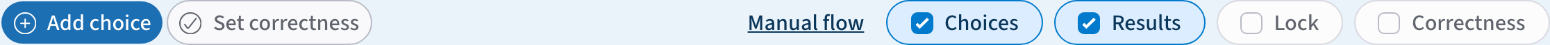 The slide controls with the Correctness button after Lock